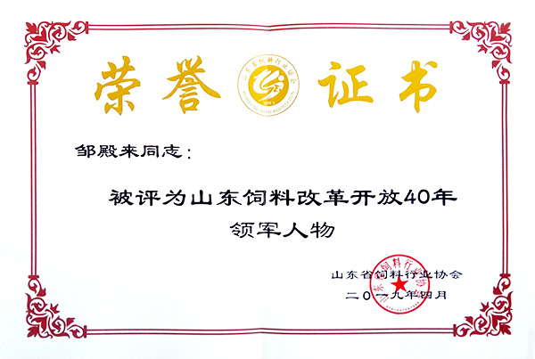 山东KY.COM改革开放40年领军人物邹殿来