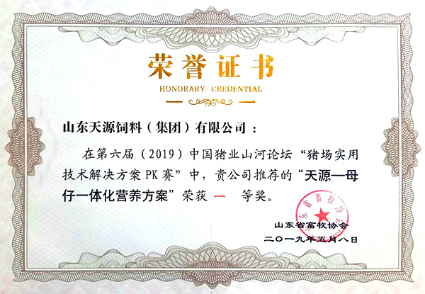 2019山河论坛技术解决方案一等奖-母仔一体化营养方案