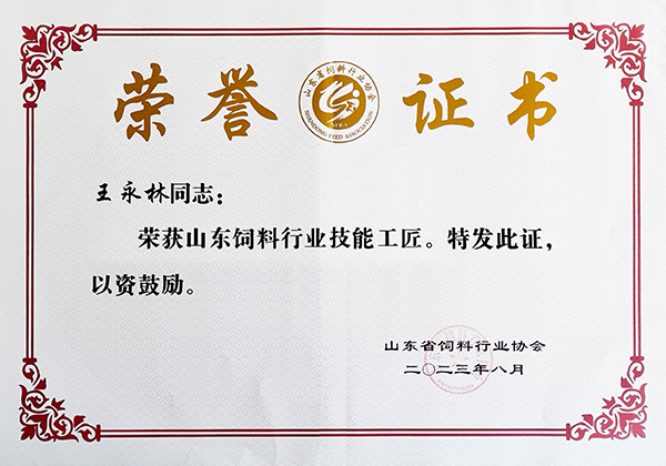 王永林山东KY.COM行业技能工匠