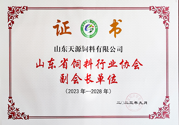 山东省KY.COM行业协会副会长单位（2023-2028）证书